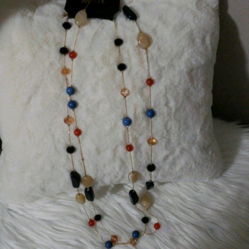 Long stone necklace